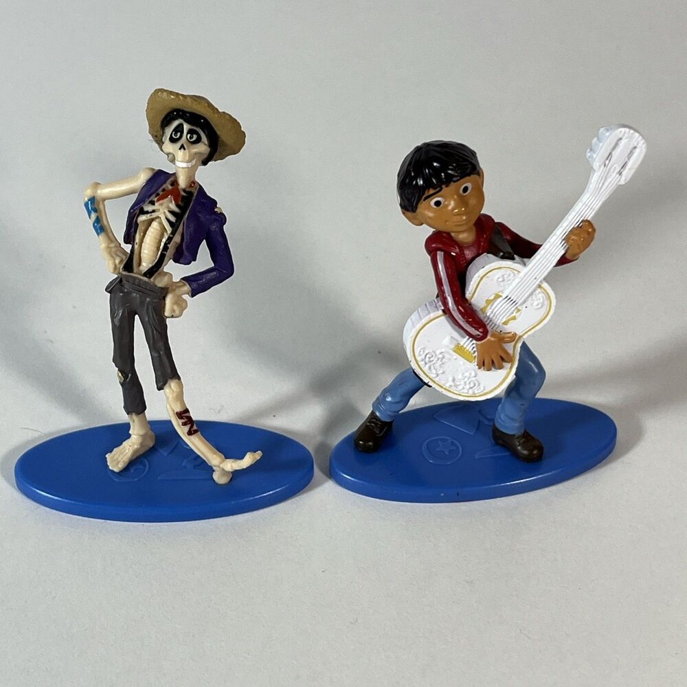 2020 Disney Pixar Coco  Figures Hector Rivera Skeleton Miguel Guitar Cake Topper